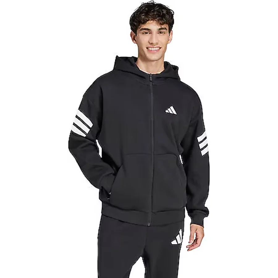 Adidas Future Icons 3-Stripes Full-Zip JD4827 Siyah Erkek Eşofman Üstü