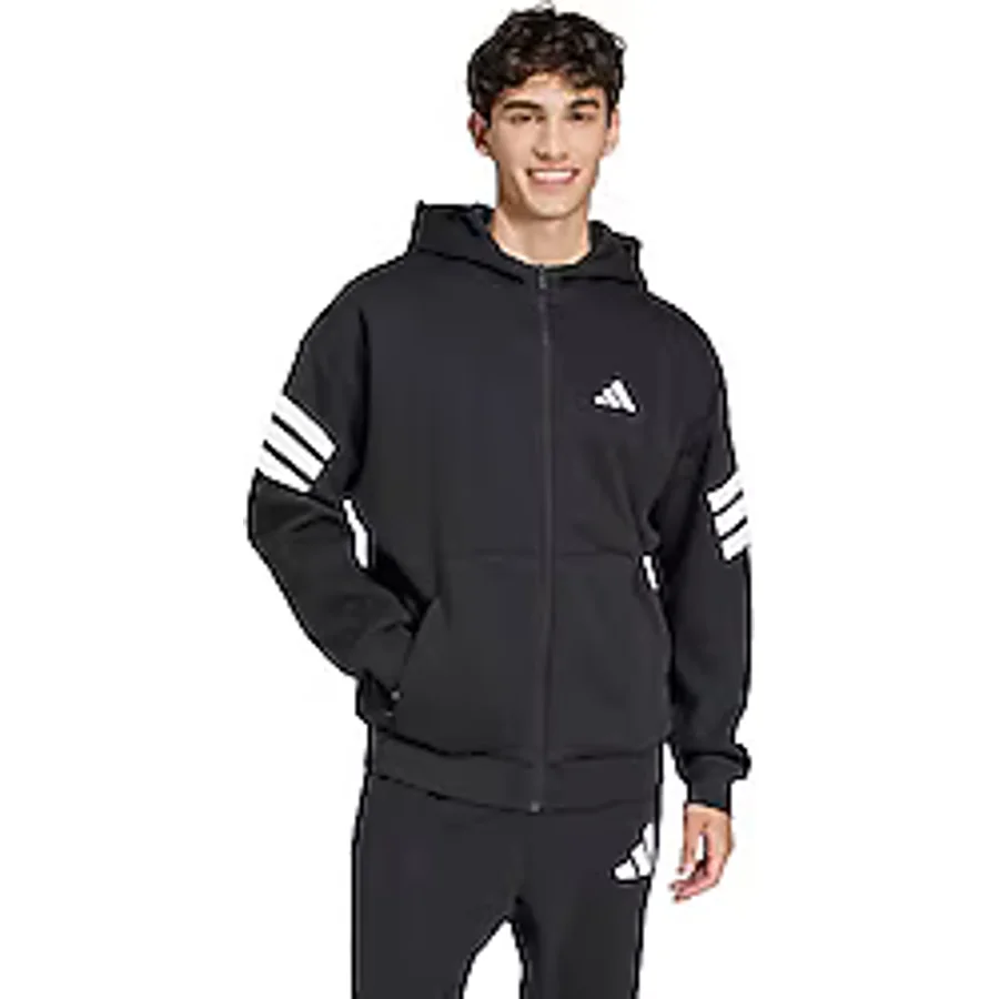 Adidas Future Icons 3-Stripes Full-Zip JD4827 Siyah Erkek Eşofman Üstü