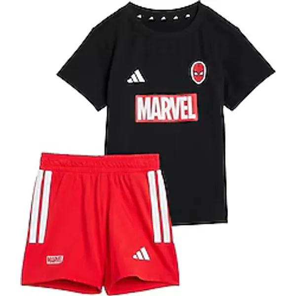Adidas Marvel Spider-Man JW9968 Bebek Şort Tişört Takımı