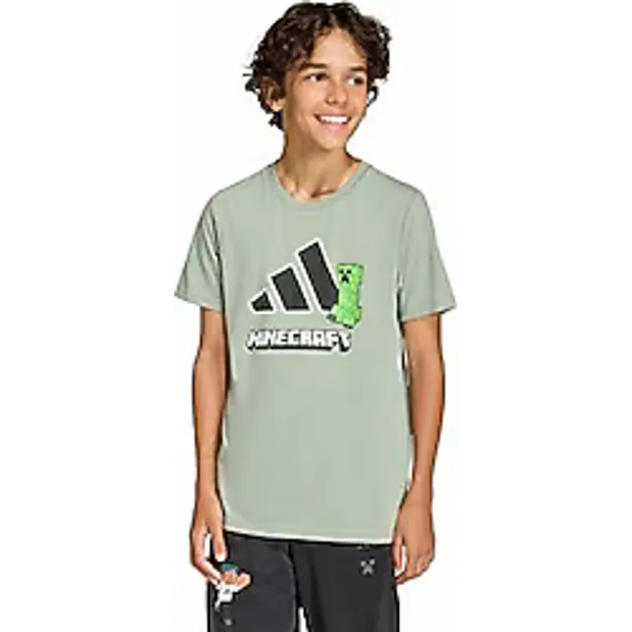 Adidas Minecraft Training KD6873 Kısa Kollu Bisiklet Yaka Çocuk Tişört