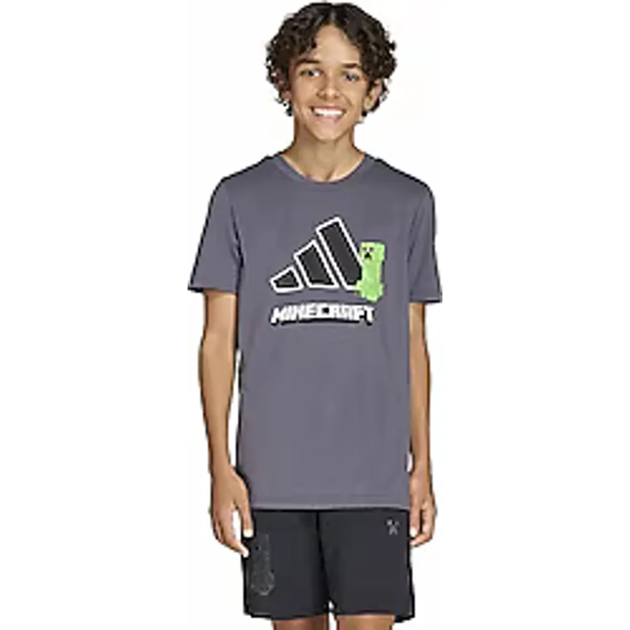 Adidas Minecraft Training KD6874 Kısa Kollu Bisiklet Yaka Çocuk Tişört