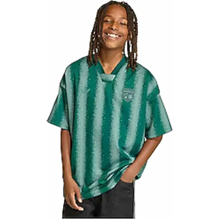 Adidas Minecraft Wide Range Jersey KE2701 Yeşil Kısa Kollu V Yaka Çocuk Tişört