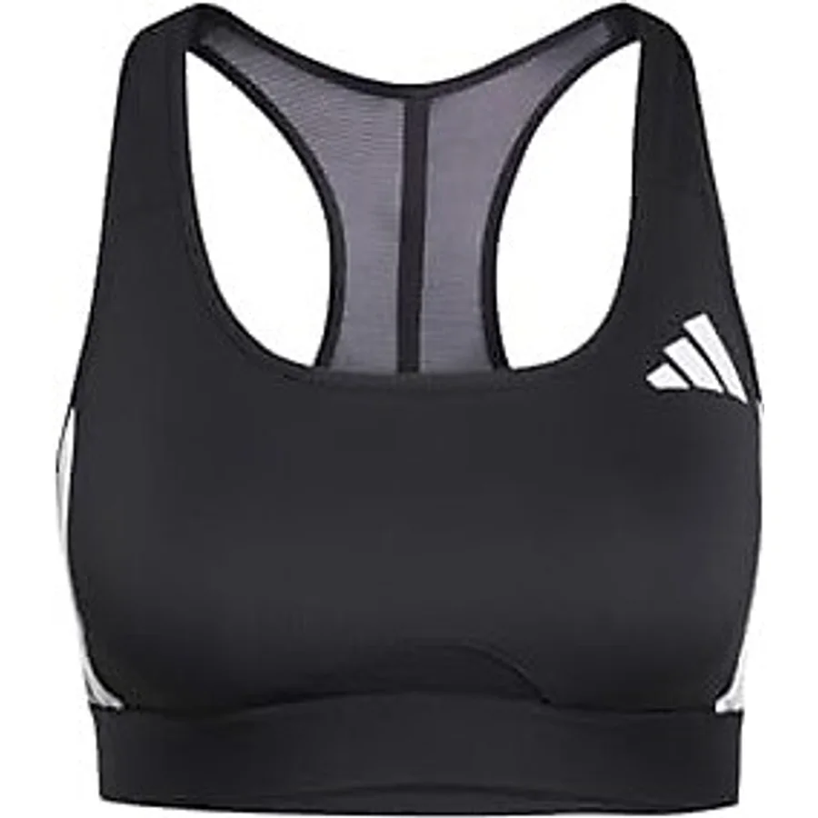 Adidas Performance JY2117 Powerreact Train Orta Destekli 3 Bantlı Sporcu Sütyeni - Cam Göbeği