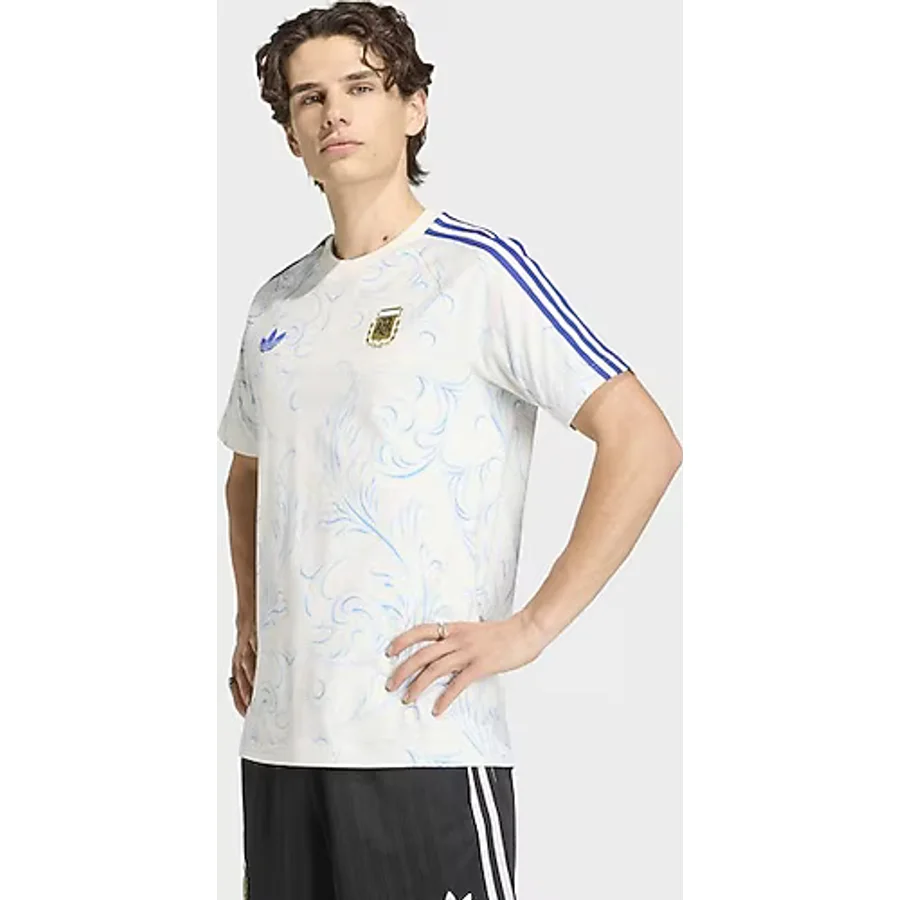 Adidas Performance KF0323 Argentina Originals All Over Print T-Shirt - Beyaz