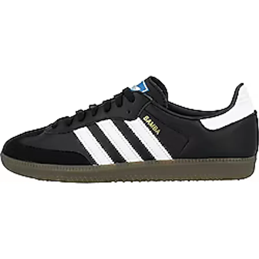 adidas Samba Leather Low-Top erkek spor ayakkabısı, Siyah Negbas Ftwbla Gum5 000, 38 2/3 EU