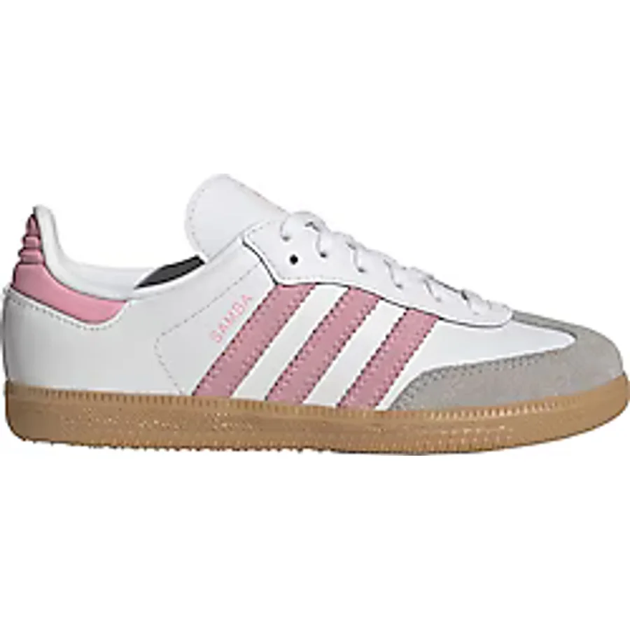 Adidas Samba OG JQ2024 Beyaz-Gri-Pembe Çocuk Spor Ayakkabı
