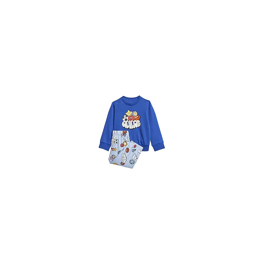 Adidas Seasonal Essentials Fun Track JI6236 Mavi Bebek Eşofman Takımı