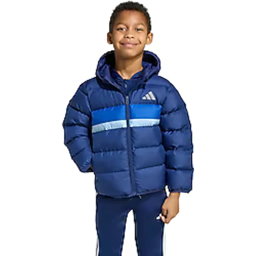 Adidas Synthetic Down JW2453-JL7431 Kapüşonlu Lacivert Çocuk Şişme Mont