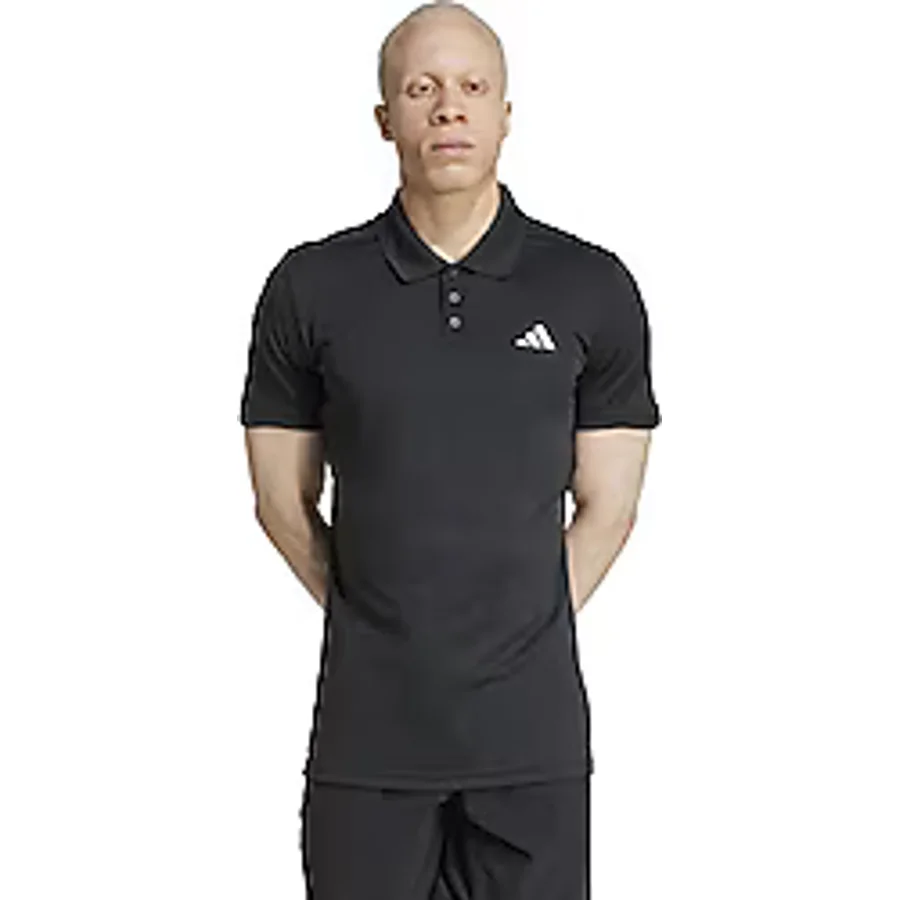 Adidas Tennis Climacool FreeLift JH3381 Siyah Kısa Kollu Polo Yaka Erkek Spor Tişört