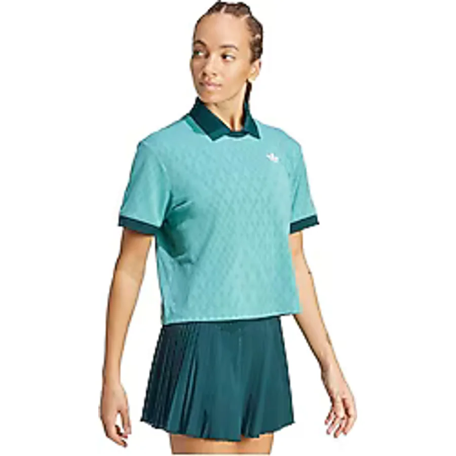 Adidas Tennis Pro Climacool JM4735 Turkuaz Kısa Kollu Polo Yaka Kadın Tişört