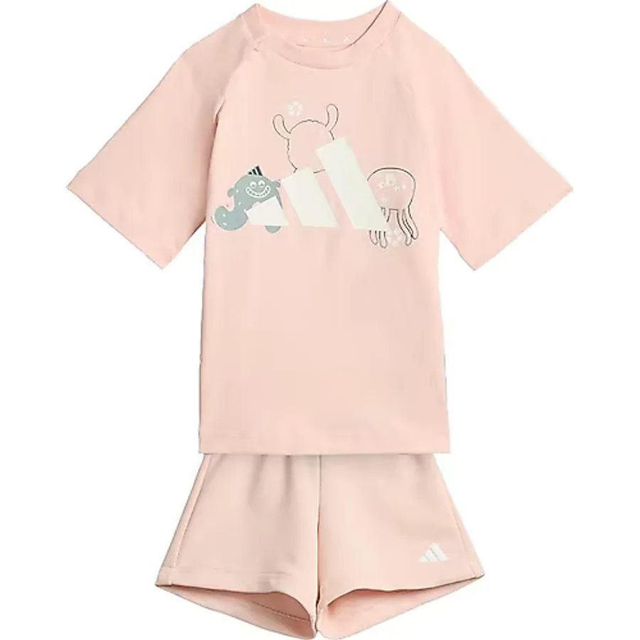 Adidas Tiro_NSTER KE0757 Pembe Bebek Şort Tişört Takımı