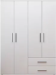 Adore White 2 Çekmeceli 4 Kapaklı Gardırop