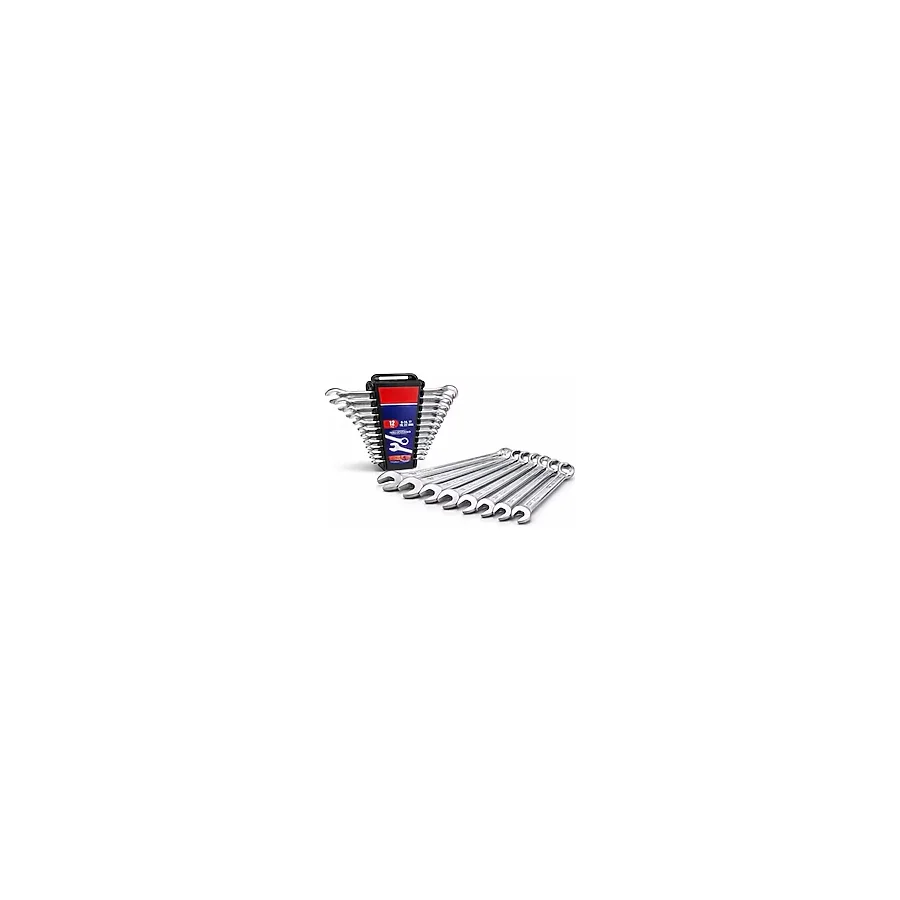 AEE 12 Parça Kombine Anahtar Takımı CR-V Chrome Vanadium Çelik Açık Ağız & Yıldız Kombinasyon 6-22 mm Profesyonel Set