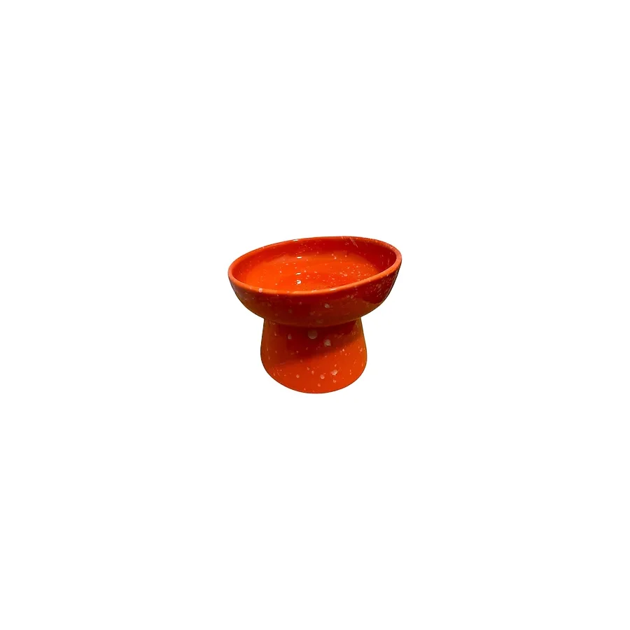 Aee Eğimli Yüksek Seramik Mama ve Su Kabı - Ergonomik Kedi Köpek Mama Kabı / 14 cm Yüksekl - Çok Renkli