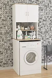 AEKA AE-2042 Solo 4 Raflı Kapaklı Çamaşır Makinesi Dolabı