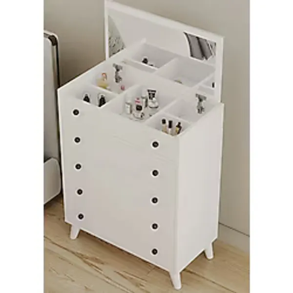 Aeka Ae-4010 Nora 4 Çekmeceli Takı Ve Aksesuar Düzenleyicili Çok Amaçlı Şifonyer 74,2X94,8X32,2 Cm