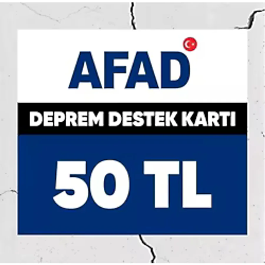 Afad Deprem Bölgelerine Destek Kartı 50TL
