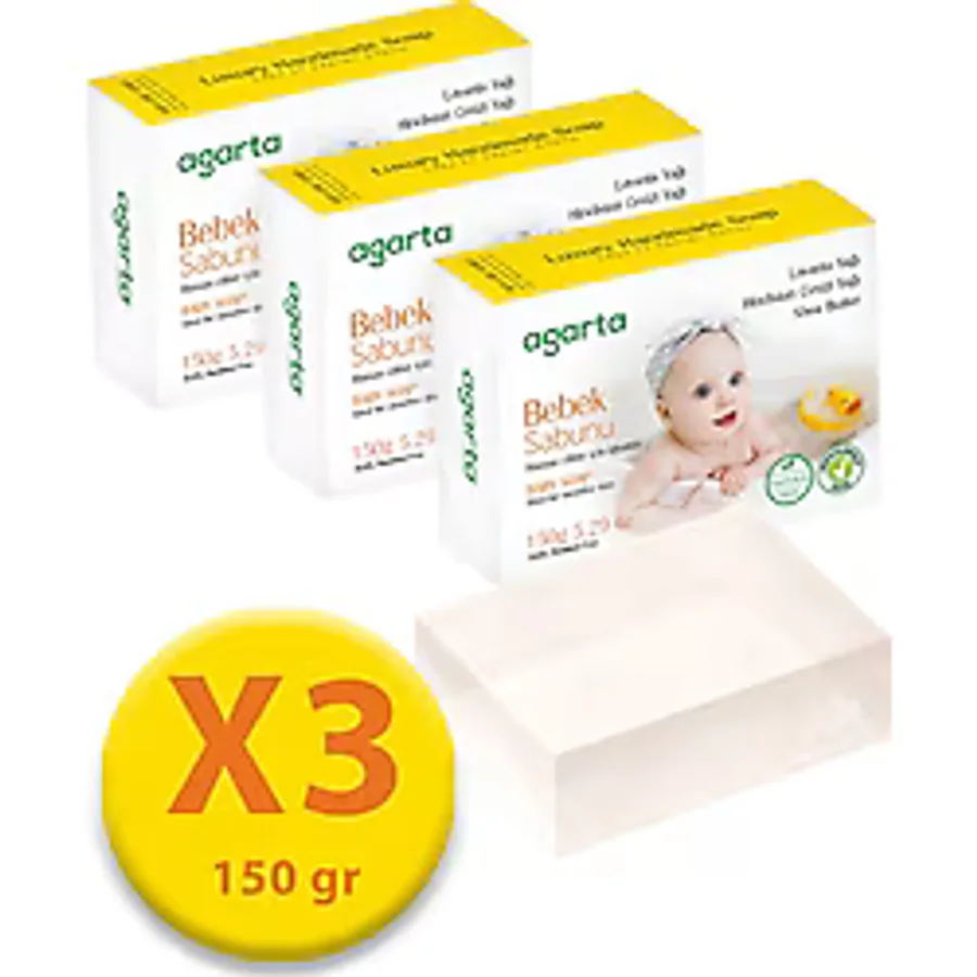 Agarta Doğal Bebek Sabunu 150 gr 3 Adet