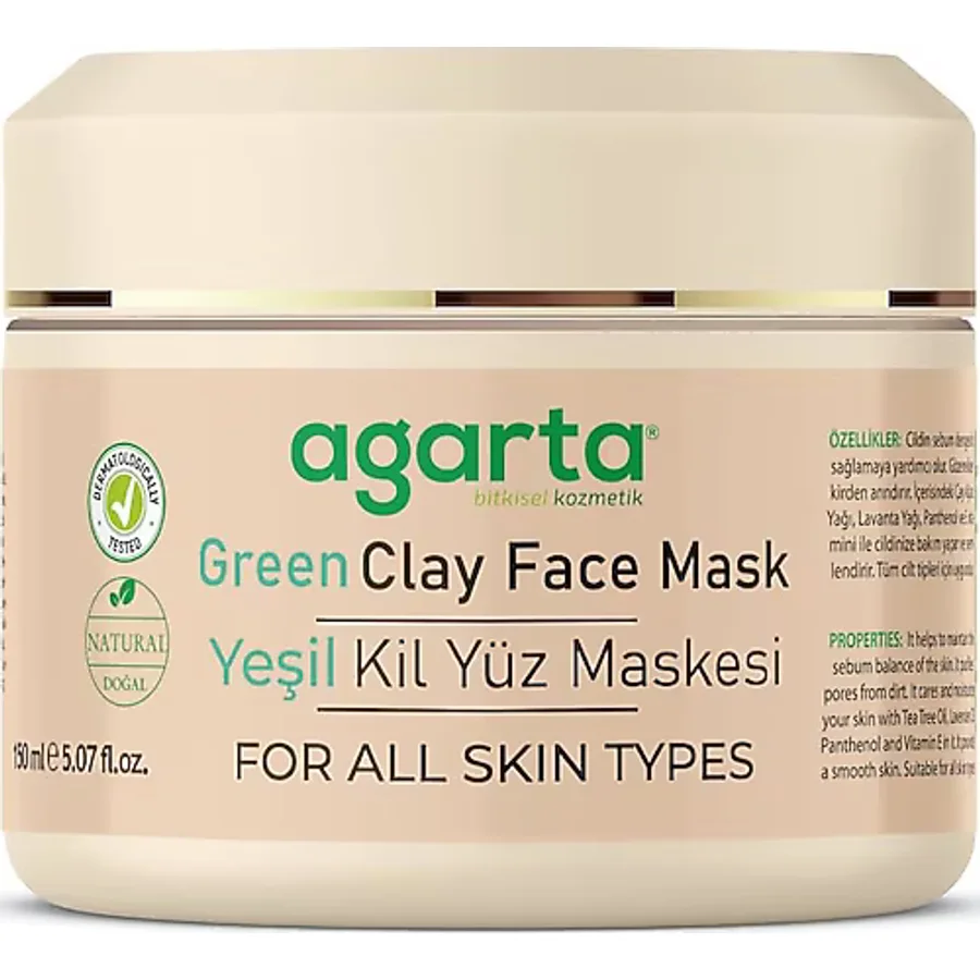 Agarta Yeşil Kil 150 ml Yüz Maskesi