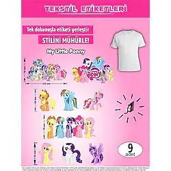 Agg Reklam Ütü ile Yapışan Kıyafet Etiketi Pony 9lu Set