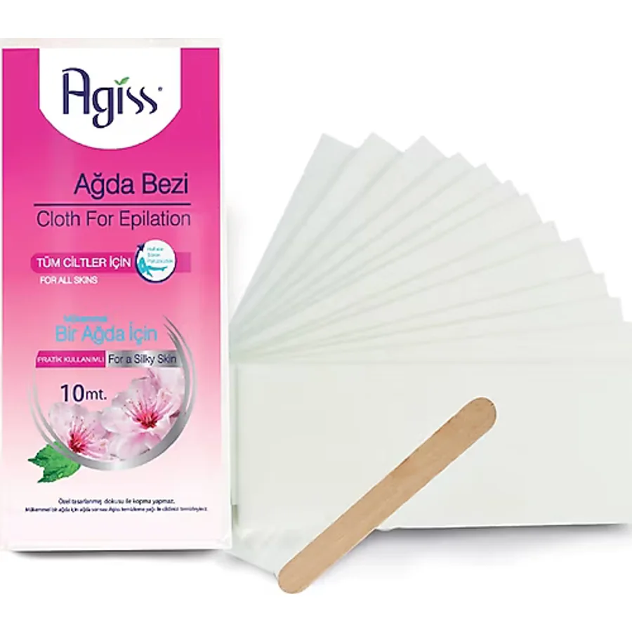 Agiss Ağda Bezi 10 mt Kesimli + Spatula