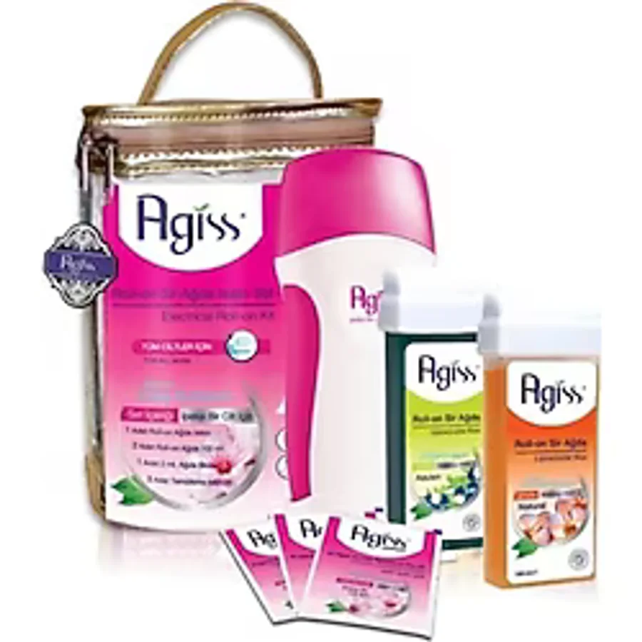 Agiss Easyso Çantalı Set Sir Ağda Isıtıcısı+ Roll-On Büyük Tam Set