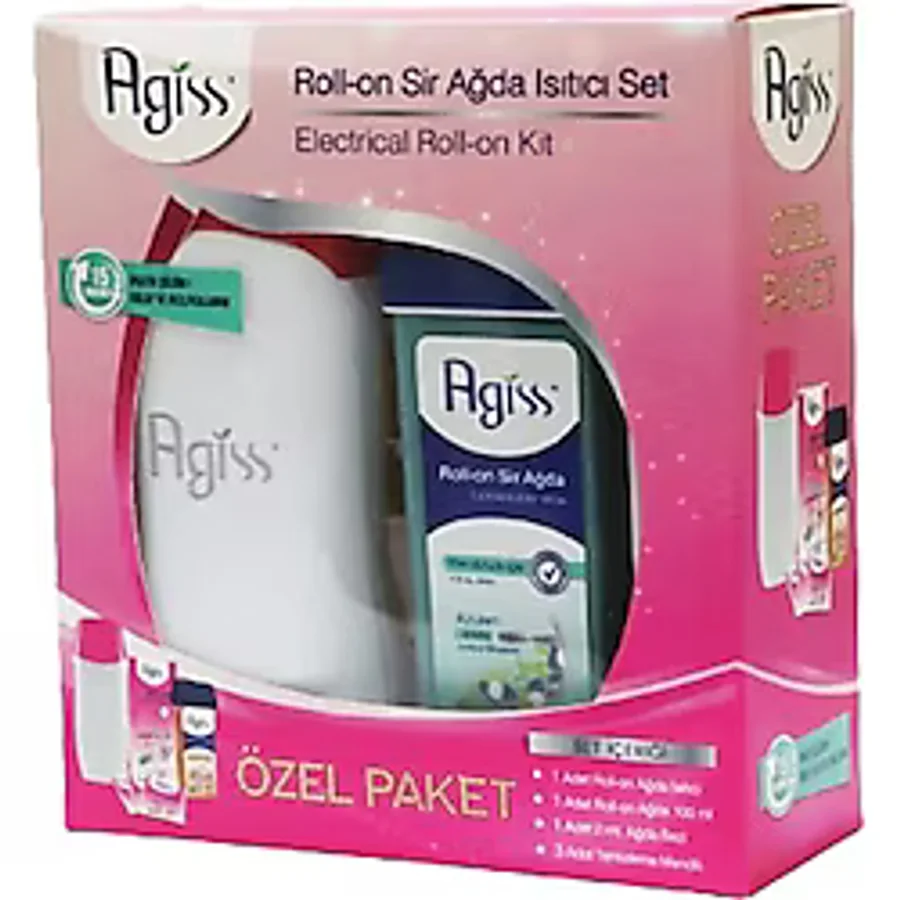 Agiss Roll-On Sir Ağda Isıtıcılı Pratik Set