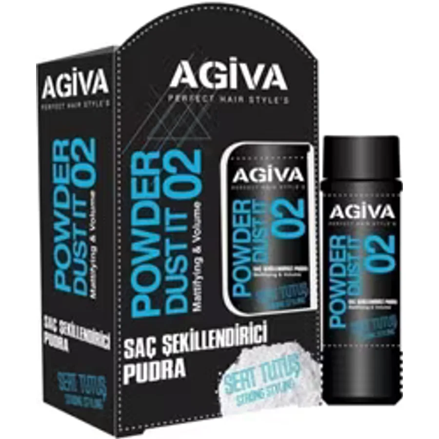 Agiva Sert Tutuş 02 Siyah Saç Şekillendirici Pudra 20 gr