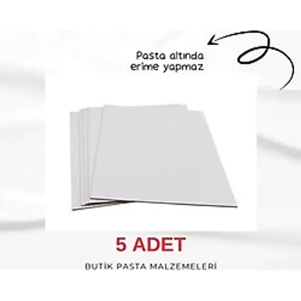 AGT 29x29 Pasta Altlığı Mdf Beyaz Pasta Tabanı Pasta Malzemeleri 5 Adet