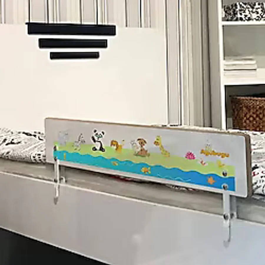 Agubugu Baby Hayvan Desenli Ahşap Yatak Bariyeri 80x30 cm