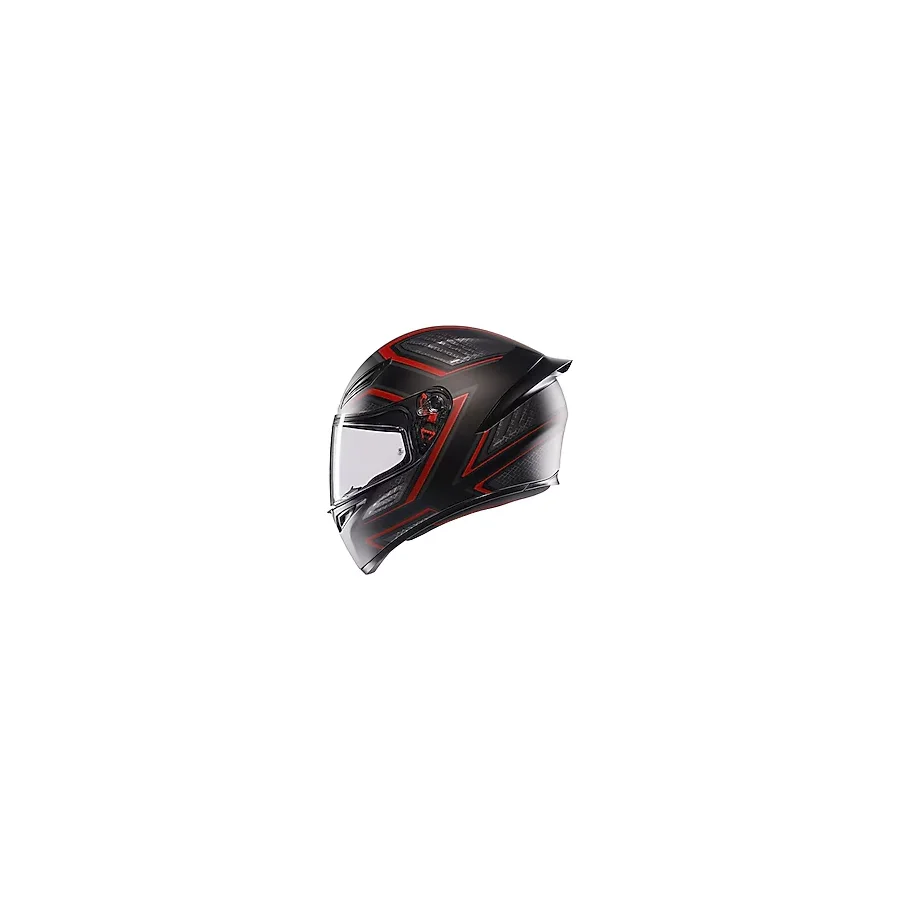 Agv K1 S Sling Mat Siyah Kırmızı Full Face Motor Kaskı