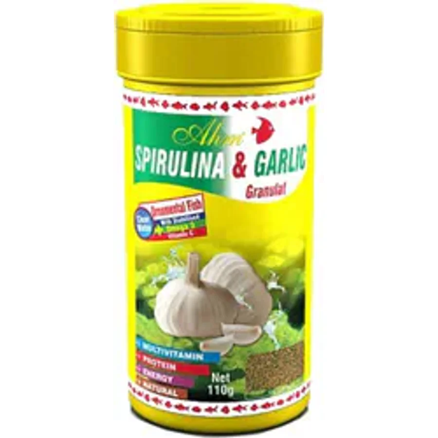 Ahm Spirulina Garlic Sarımsaklı 250 ml Granül Balık Yemi