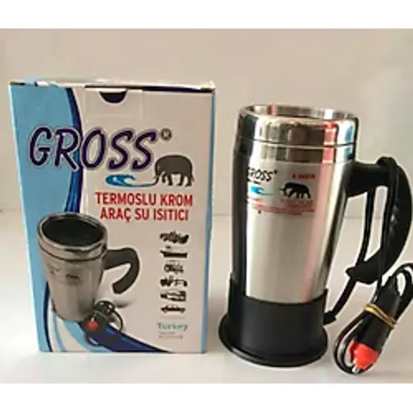 Ahmet Otomotiv Şahika 24V 500 ML Çelik Çakmaklık Girişli Araç Içi Oto Su Isıtıcı Kettle