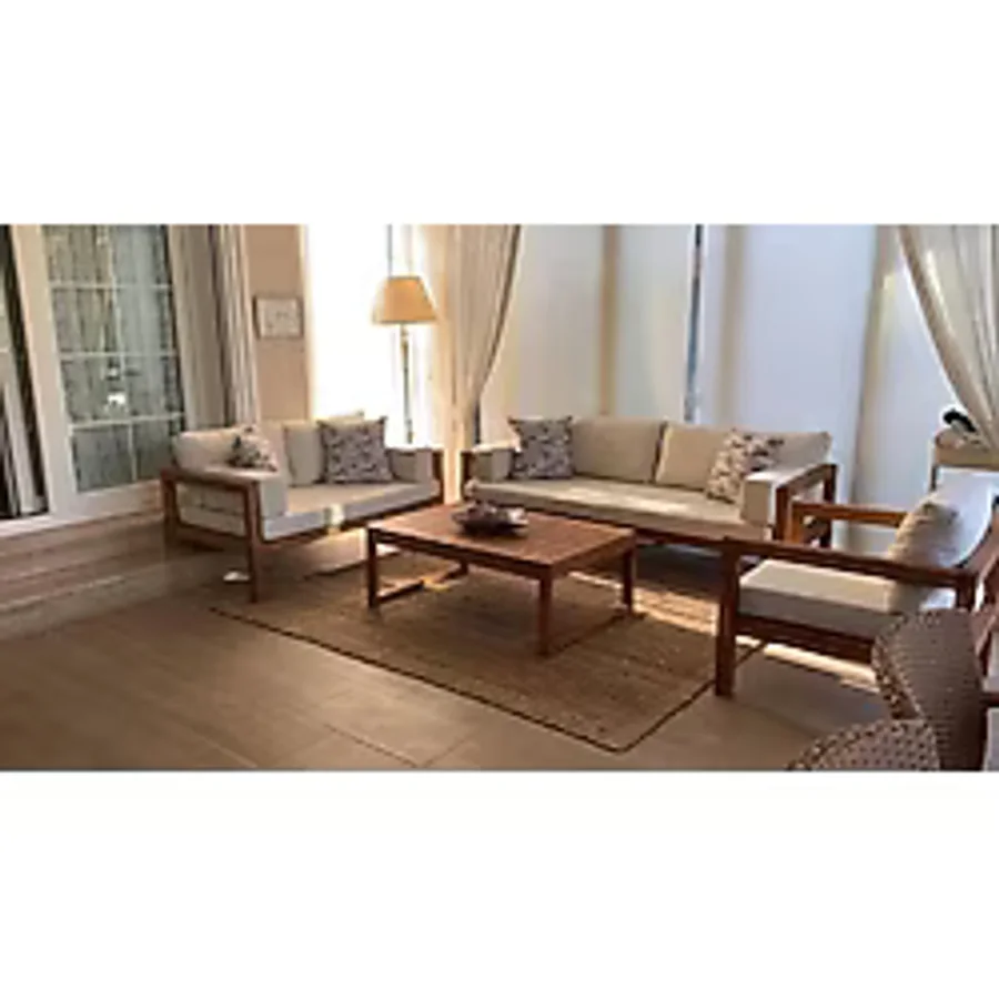 Ahsap 3+2+1 Bahce Balkon Teras Oturma Grubu