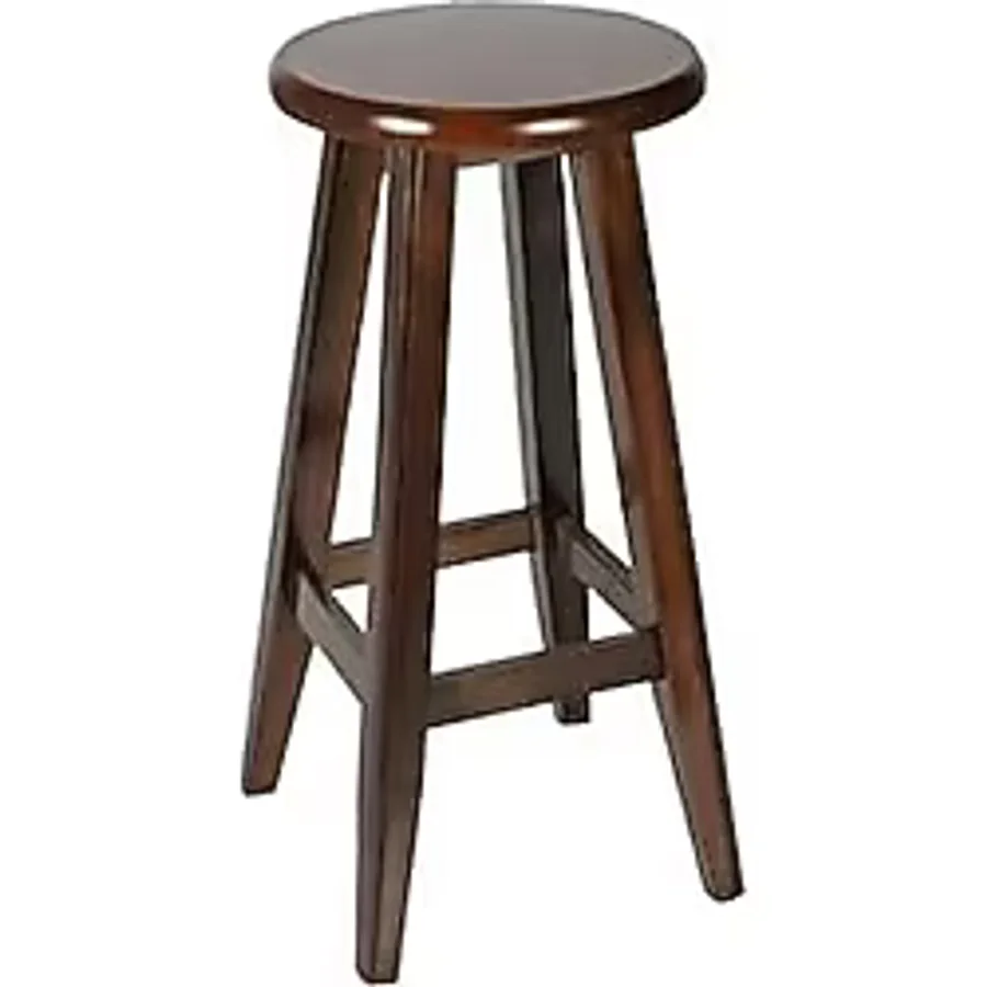 Ahşap Bar Taburesi, Kahverengi, 80 cm Yükseklik, Country Tarzı, Uzun