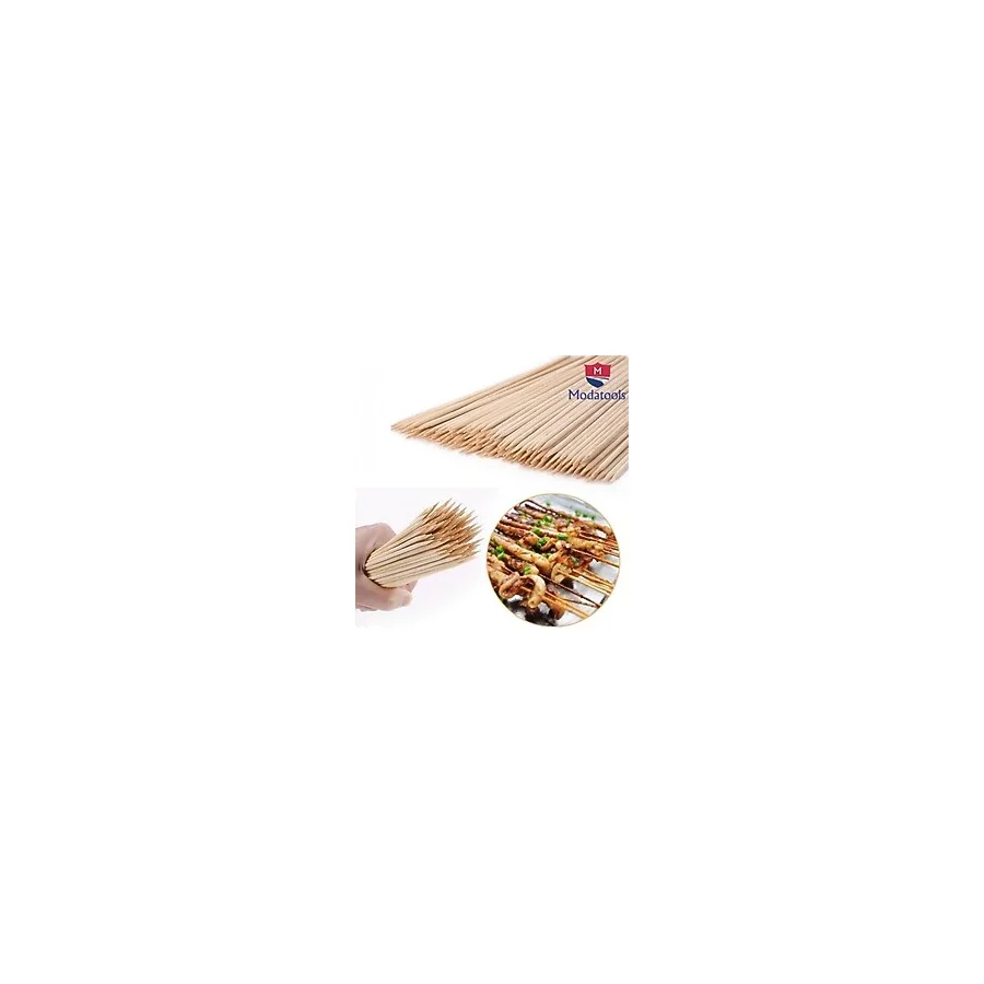 Ahşap Barbekü Şiş Doğal Ahşap Sopalarla Barbekü Aksesuarları Pişirme Aracı 25Cm 100 Lu
