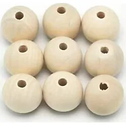 Ahşap Boncuk 14 Mm 10 Adet