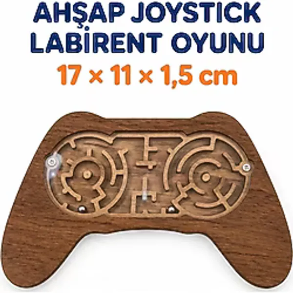 Ahşap Joystick Labirent Oyunu - Çocuklar İçin Eğitici Zeka ve Dikkat Geliştirici Motor Beceri Oyuncağı