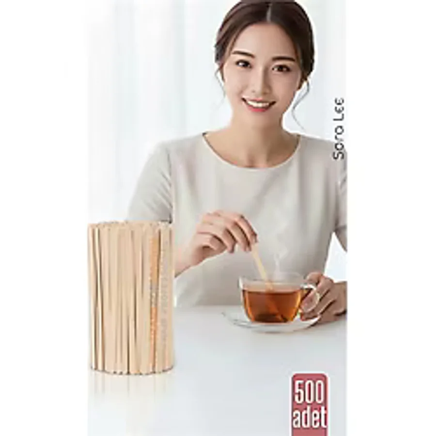 Ahşap Karıştırıcı Kaşık - 500'lü Paket Çay, Kahve ve Servis İçin Hijyenik ve Pratik!