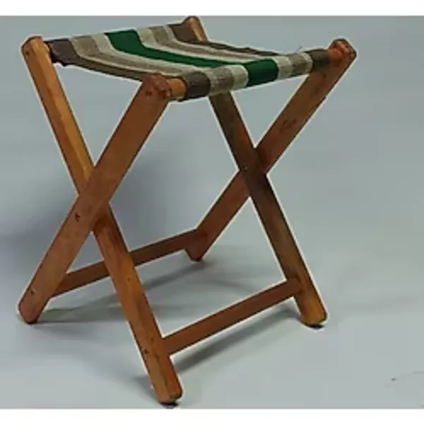 Ahşap Katlanır Bez Tabure Mangal kamp plaj piknik Balıkcı Taburesi 1 Adet