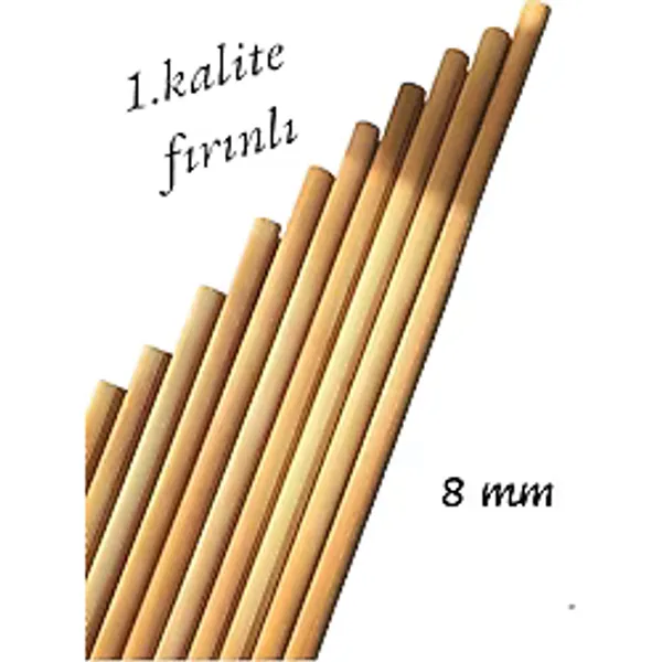 Ahşap Kavela Uçurtma Çıtası Çubuk Kavela 1. Kalite Yivli 8 Mm 100 Cm 20 Adet