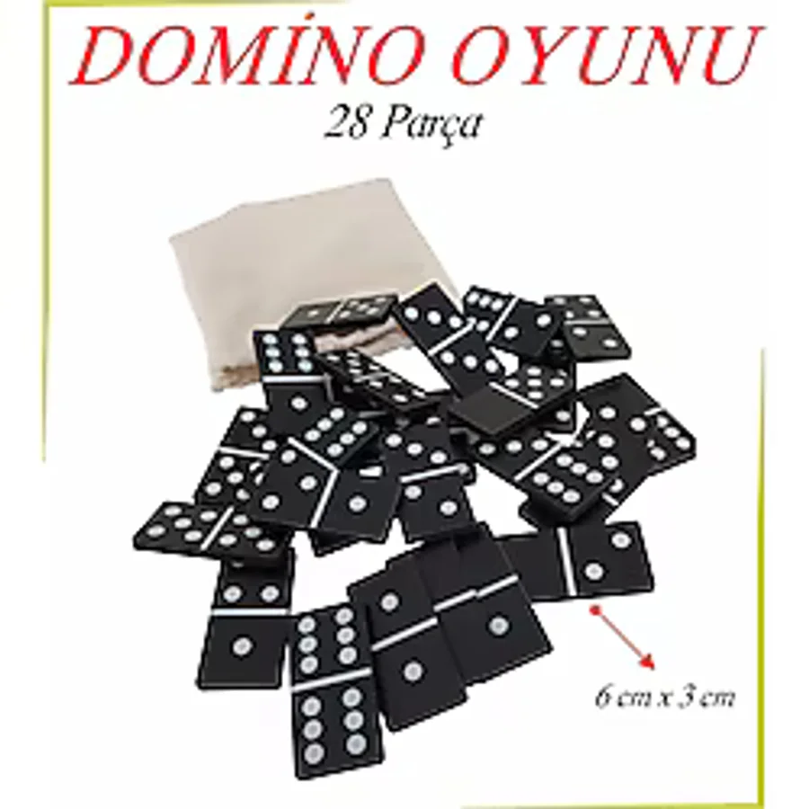 Ahşap Klasik Domino Oyunu 28 Parça