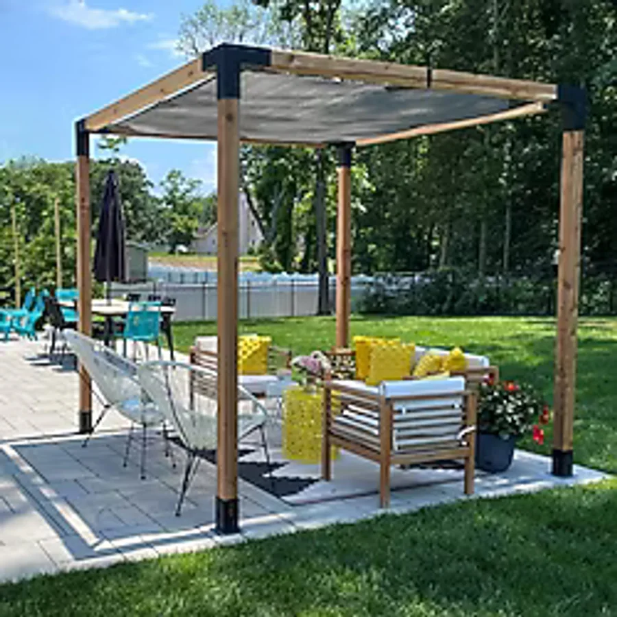 Ahşap Pergola - Kamelya -Gölgelik Seti 2,4 Yükseklik 3x3 Genişlik