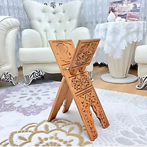 Ahşap Rahle Oymalı Rahle - Orta - 55cm