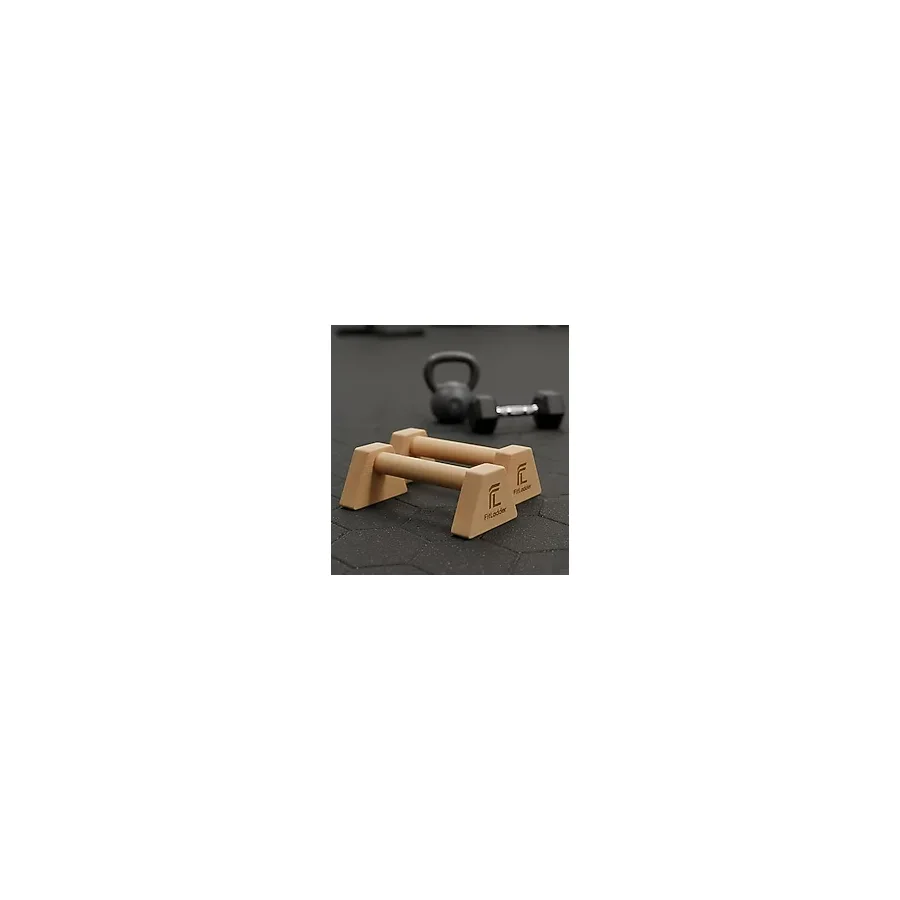 Ahşap Şınav Barı (Push Up Bar) 53 Cm - Kaymaz ve Dayanıklı Paralel Bar