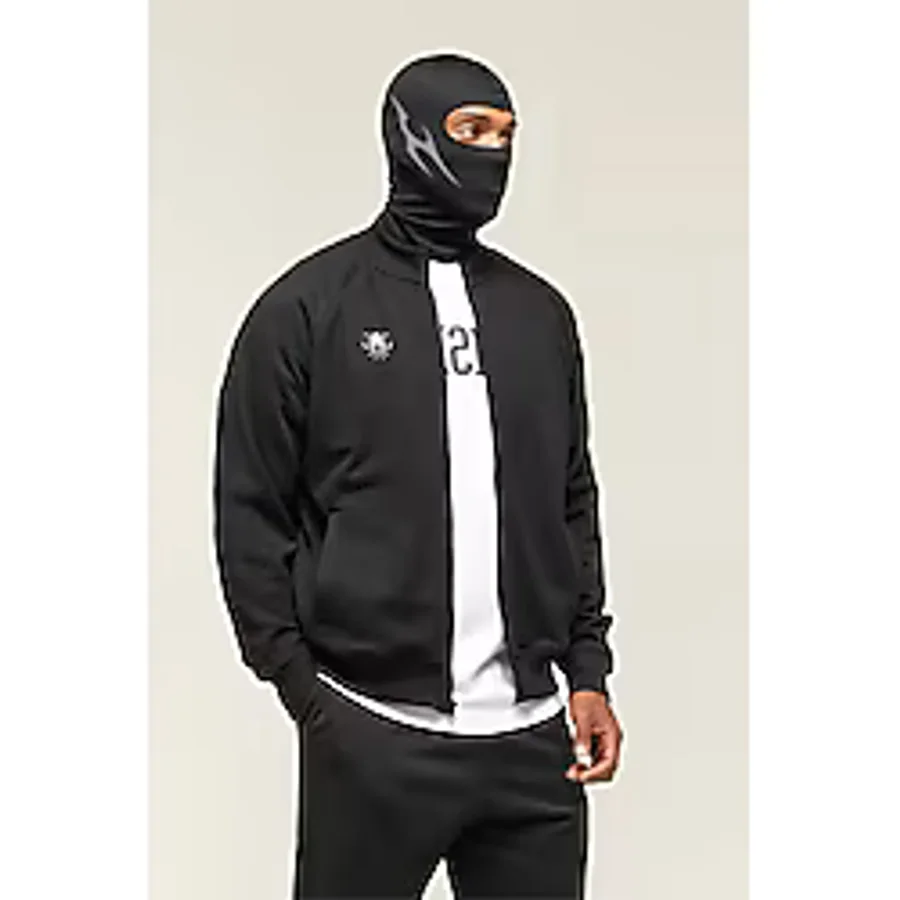 AHTAPOT COLLECTION Erkek Kar Maskesi Balaklava, Motorcu Maskesi, Reflektörlü Baskı - Lesbrado #q004