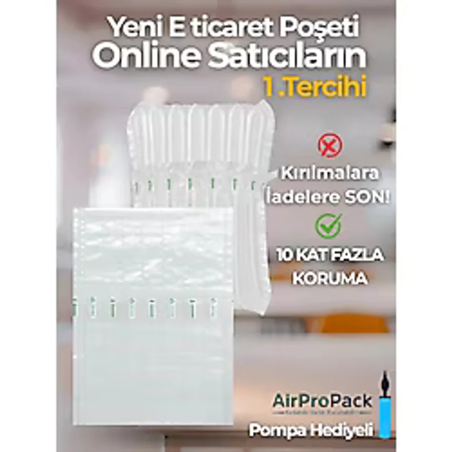 Airpropack 21x30 cm 100 adet Sütunlu Koruyucu Havalı Kargo Poşeti Airbag/Airbed/Şişirilebilir Ambalaj