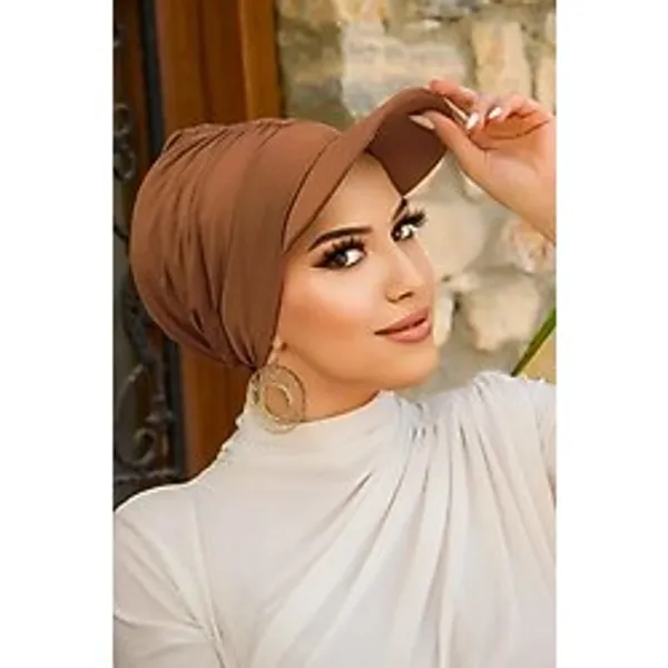 Aişe Tesettür Camel Havuz - Deniz Şapkası / Mayo Üstüne Kullanılabilir