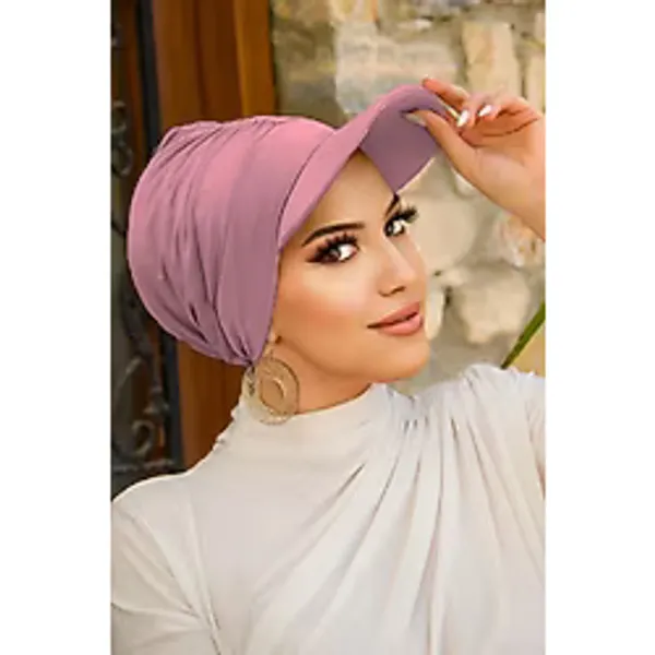 Aişe Tesettür Pudra Havuz - Deniz Şapkası / Mayo Üstüne Kullanılabilir