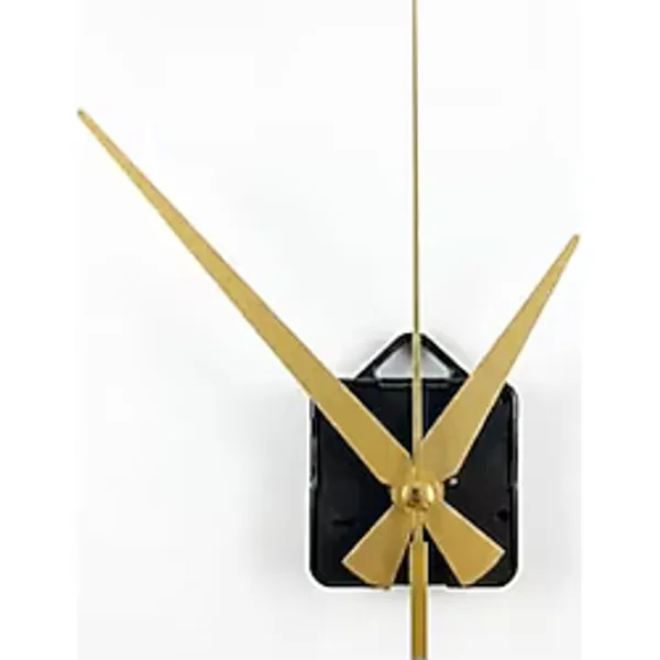 Akar Saat Mekanizması Sessiz Duvar Saat Mekanizması 16 Mm Şaft -Modern Gold akrep-yelkovan-saniye-askılı